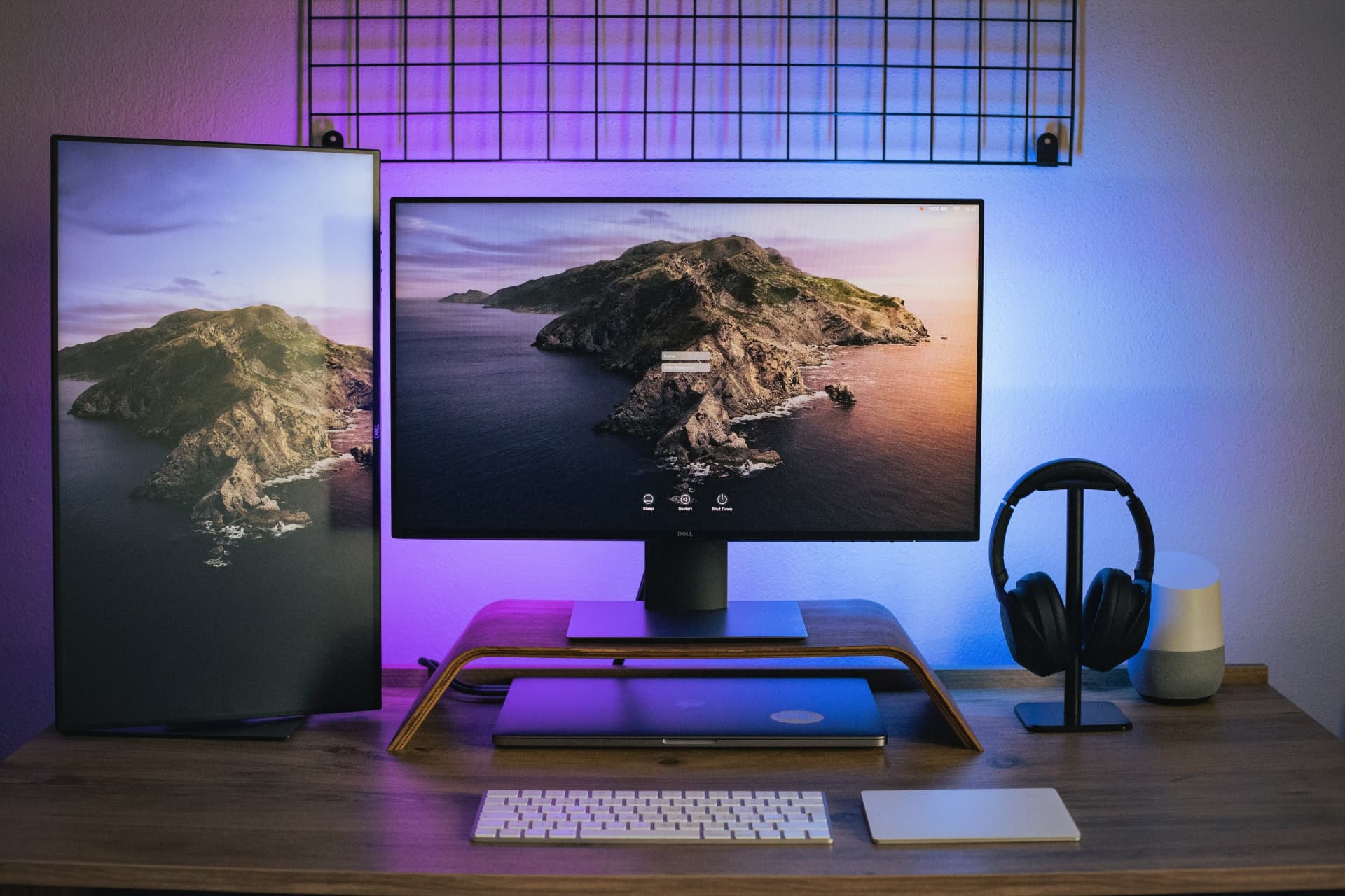 Minimalist desk setup with clean lines and modern design